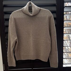 Massimo Dutti Beige Turtleneck Sweater